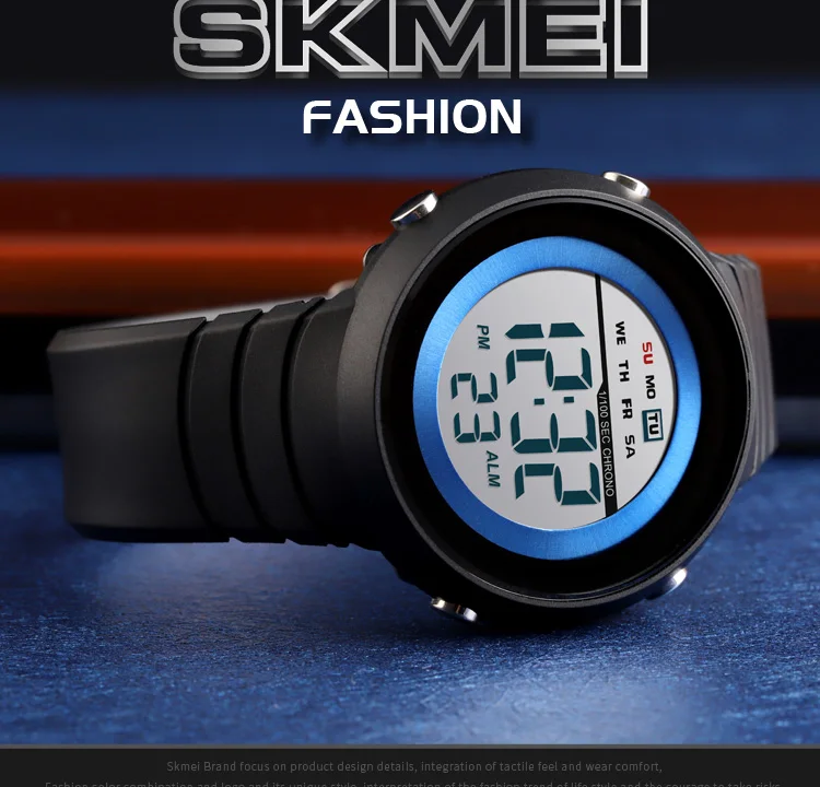 SKMEI спортивные цифровые часы Модные Простые Дизайнерские мужские часы 5 бар водонепроницаемый светильник дисплей будильник часы montre homme 1497
