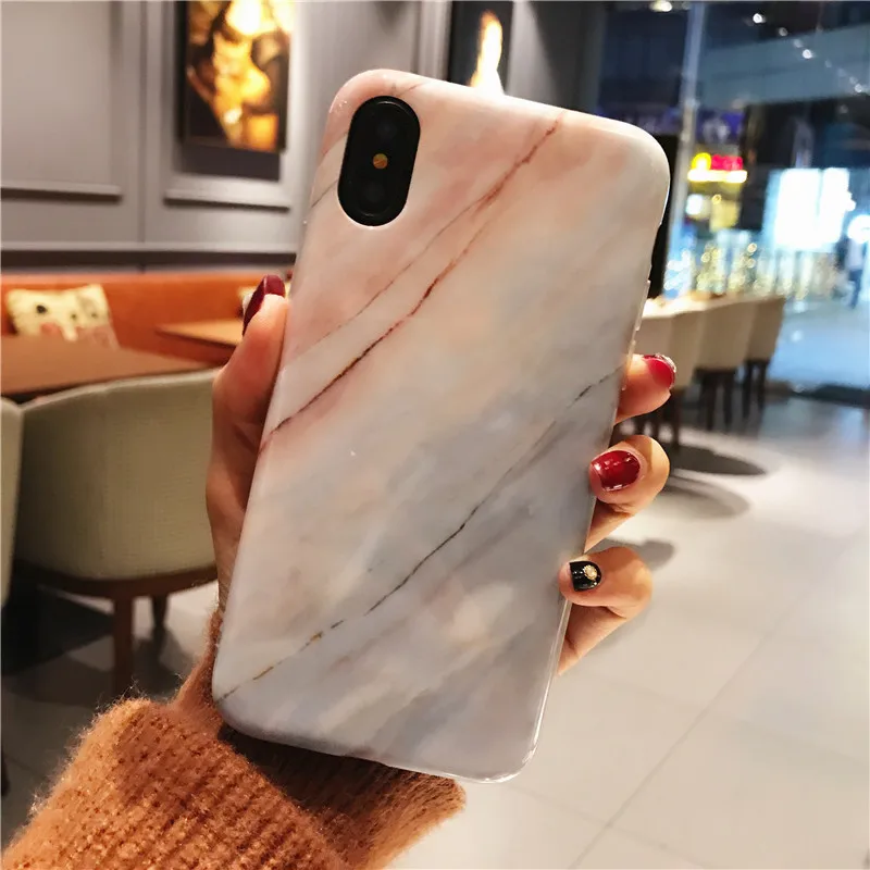 Для iPhone X Чехлы под мрамор+ Закаленное стекло Защитная пленка для экрана для iPhone X 5,8 дюймов Керамический ТПУ чехол гладкий Чехол