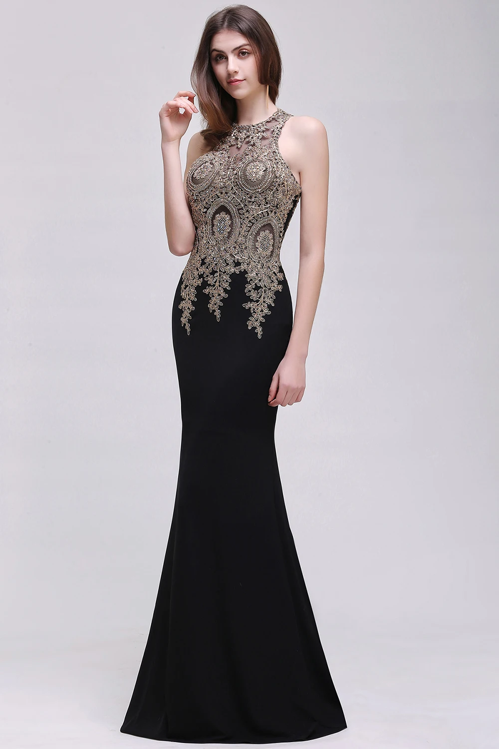 Robe De Soiree 2019 черные вечерние платья размера плюс Элегантные русалки без рукавов