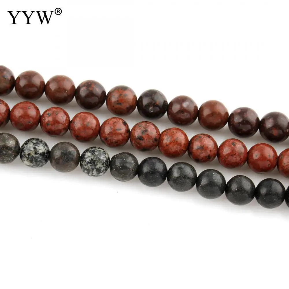 

4/6/8/10/12mm Natural Stone Beads Rain Flower Stone Beads Round Jewelry Findings Different Size For Choice Beads Sold By Strand