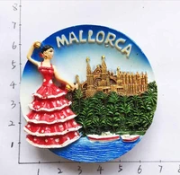 europe mallorca spain 3d fridge magnet travel souvenirs home decoration refrigerator magnetic stickers