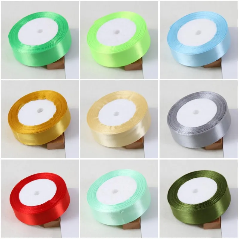 25 ярдов/рулон 2 5 см полиэфирная лента Рождественский Декор свадебные