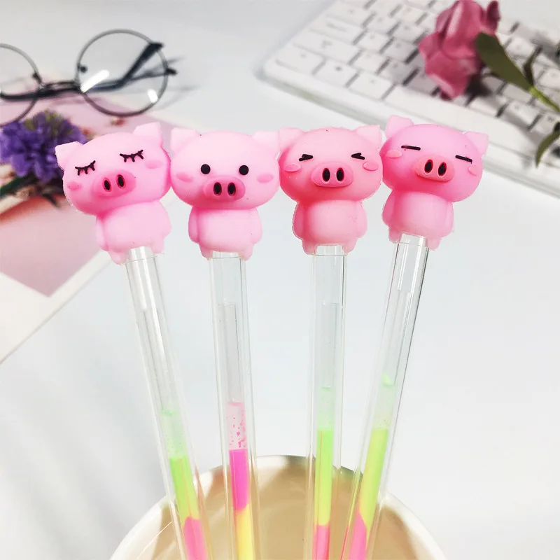 

36 pcs/lot Flamingo Cat Animal gel Pens Colorful ink neutral pen Drawing Highlighter school writing supplies Stationery gift