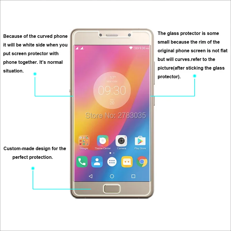 Ультратонкое закаленное стекло для Lenovo Vibe P2 P2a42 5 дюйма твердость 9H 2.5D защитная