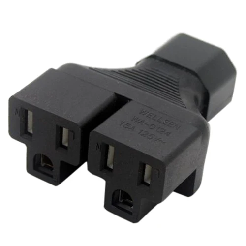 AAAE Топ IEC 320 C14 до 2 x Nema 5 15R адаптер питания До 2x US 3pin Женский Черный|Электрические