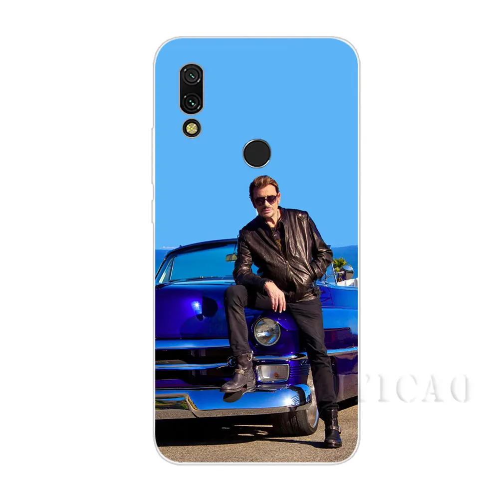 Жесткий чехол IYICAO Johnny Hallyday для Xiaomi Redmi Note 3 4 5 6 7 Pro 5A Prime | Мобильные телефоны и