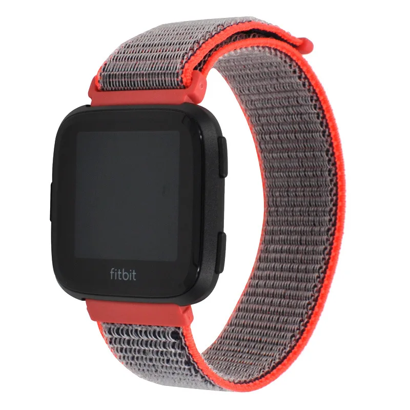 H Essidi спортивный нейлоновый ремешок для часов на замену для Fitbit Versa дышащий волшебный плетеный браслет из ткани петля для Fitbit Versa - Цвет: H