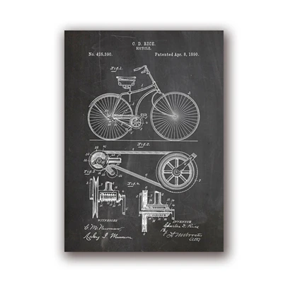 

Велосипедные патентованные принты, Художественная печать на стене велосипеда, художественная живопись на холсте, постеры, Декор для дома, схема, Подарок, Идея для украшения стен