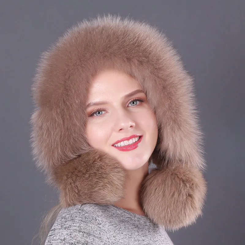 Новое подлинное натуральное вязаная норковая меховая шапка женская ручная вязка модные зимние головные уборы - Цвет: color1