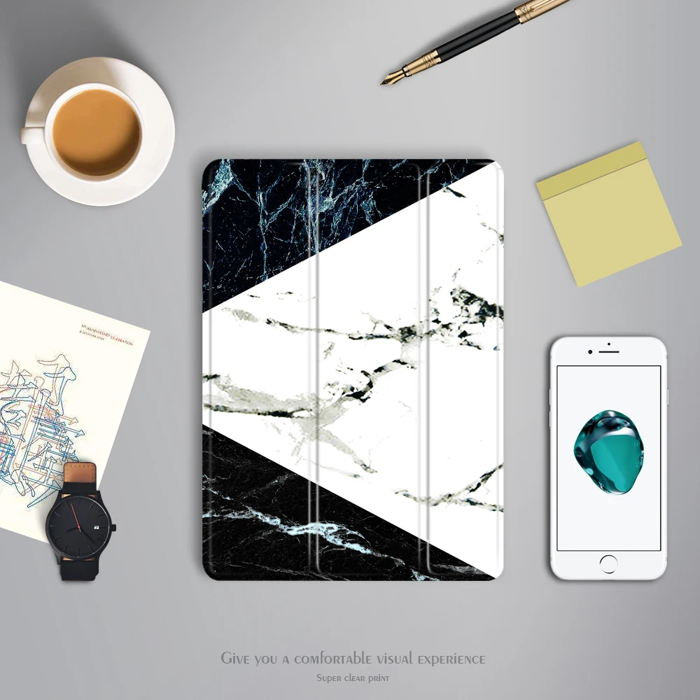 Чехол с мраморным рисунком для Apple New iPad Air pro 10 5 дюйма. из искусственной кожи +