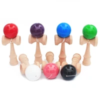 free shipping wooden toys outdoor sports toy ball kendama ball pu paint 18 5cm strings professional adult toys leisure sports