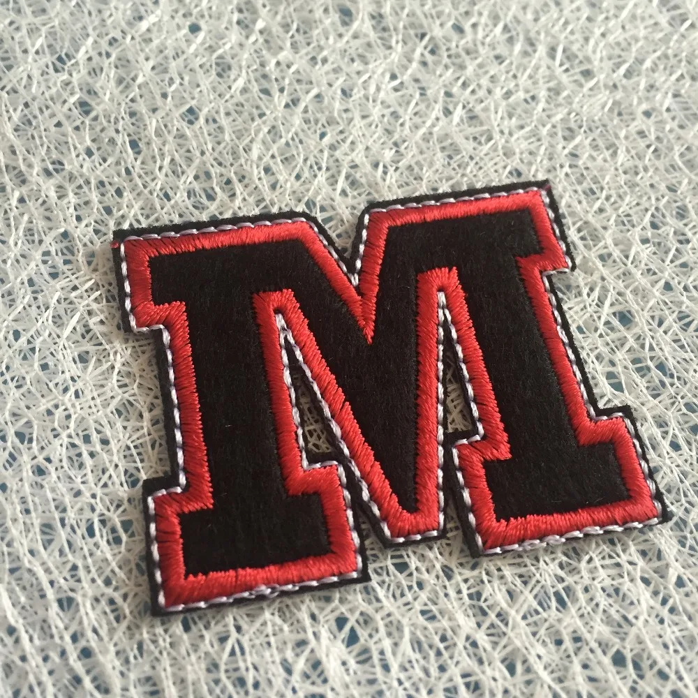 Горячее железо 10 шт буквы м вышитые ткани патч мотив аппликация одежды вышивка