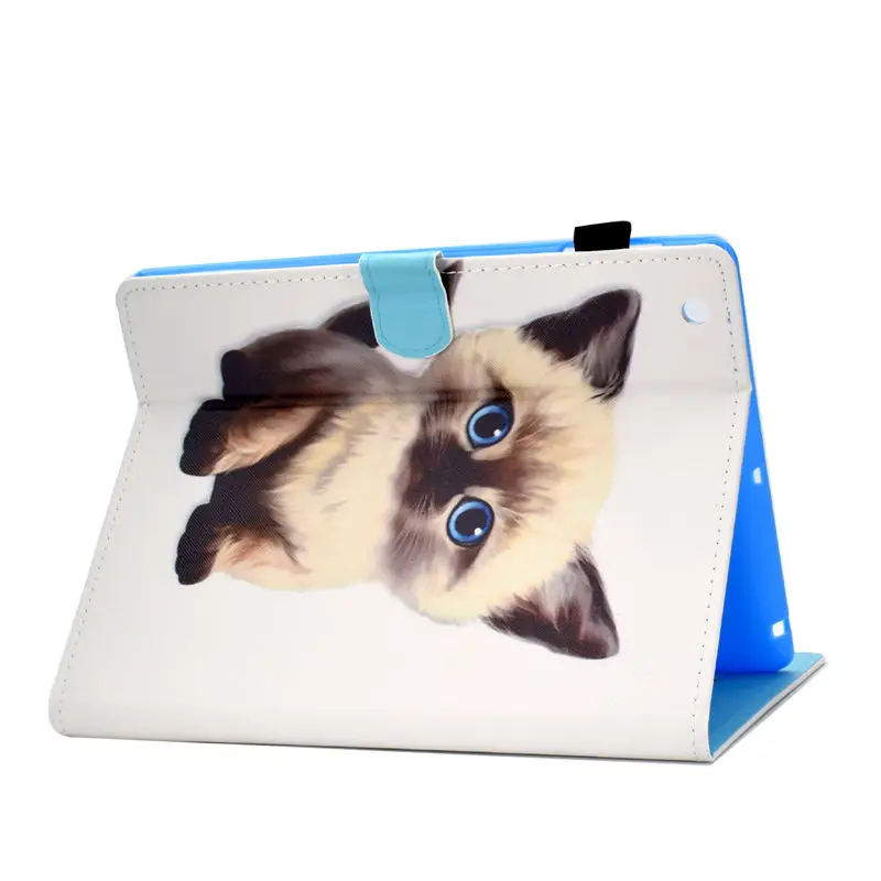 Мультфильм Cat Чехол для Apple iPad 2/3/4 чехол Funda планшет силиконовый чехол из искусственной кожи для iPad2 iPad3 iPad4 Стенд кожи в виде ракушки+ стилус+ Защитная пленка на экран