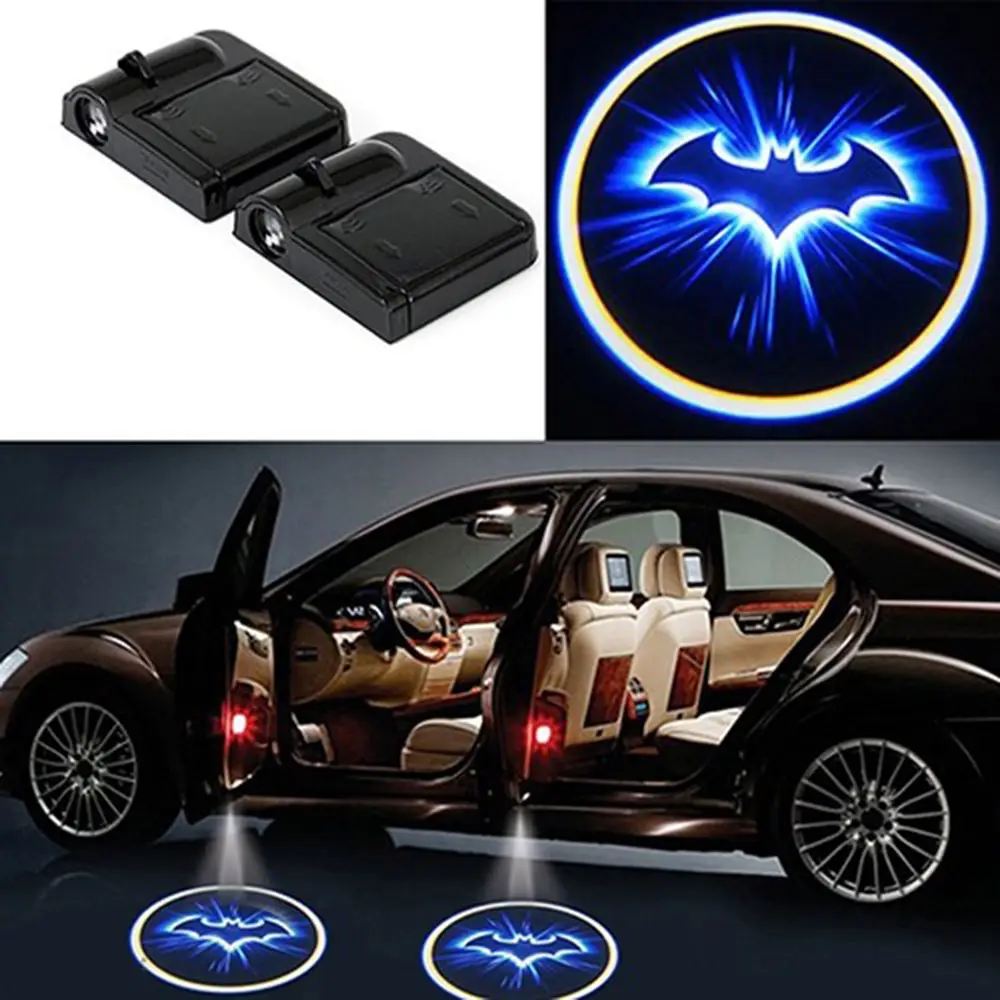 

1PC Wireless Car Bat Logo Door Decor Light Shadow LED Welcome Laser Projector Lamp Interior Accessories Ornaments New Arrival