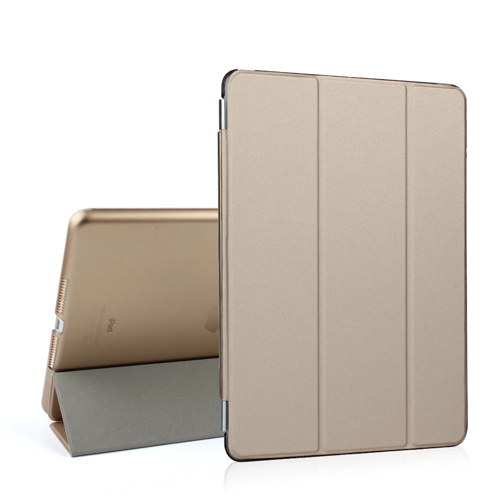 Ультра тонкий легкий сон просыпается смарт-чехол с подставкой Чехол для iPad Air 2 защитный Премиум PU кожаный чехол для iPad 6 - Цвет: gold