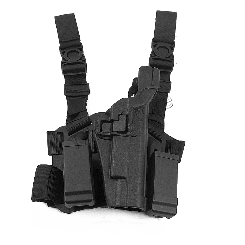 

Tactical Leg Holster Right Thigh Paddle Belt Level 3 Lock Duty Pistol Gun Holster Magazine Pouch COLT 1911 Type