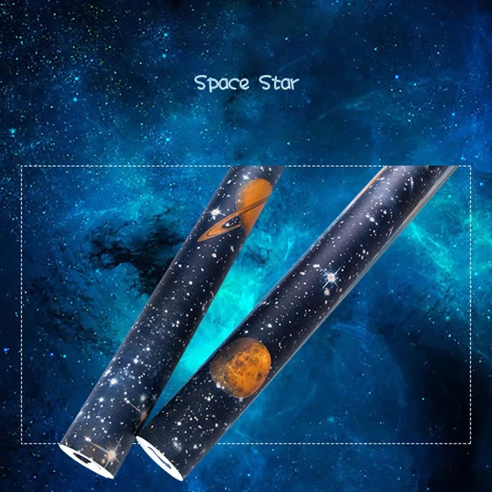 Детская Наклейка на стену в комнату 3D фрески звезды Планеты Космос обои