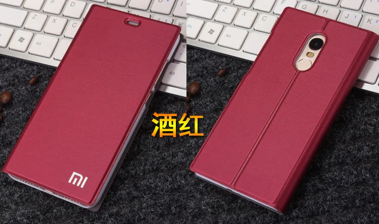 Red Для Xiaomi Redmi Note 4, чехол с откидной крышкой для Redmi Note 4X, кожаный чехол с откидной крышкой для телефона Xiaomi Redmi Note 4x5,5 дюйма, 16G/64G - Цвет: Red