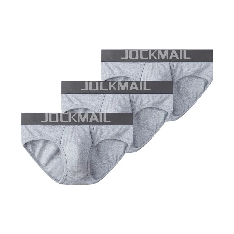 JOCKMAIL 3 шт./лот сексуальное мужское нижнее белье дышащие хлопковые мужские трусы