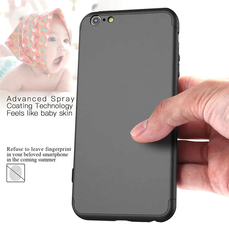 Роскошный Жесткий ПК чехол для iPhone 8 7 6 6s plus X Xs Ma 5 5S Se 360 бампер противоударный XR