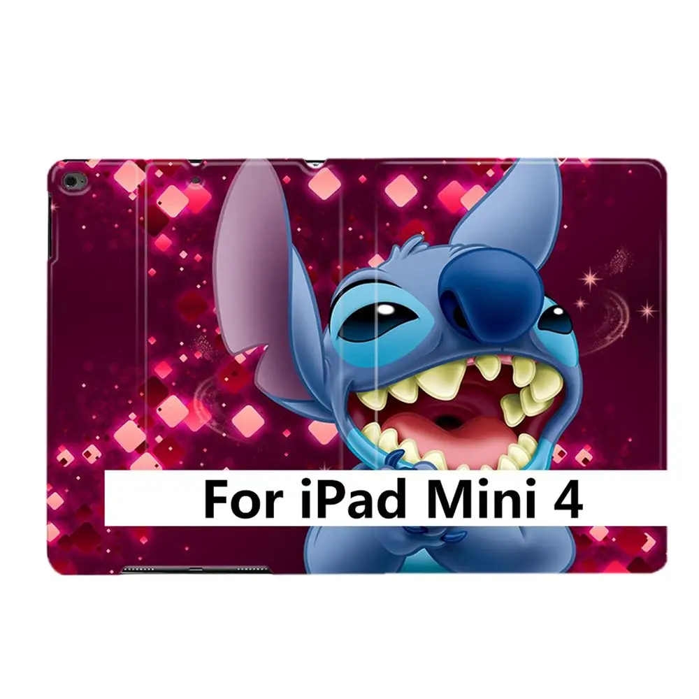 For iPad Mini 4 Умный чехол с рисунком Лило и Стич из искусственной кожи для iPad Air 2 3 5 6th 9," 7th 10,2" 10," PRO Mini 4 - Цвет: For iPad Mini 4