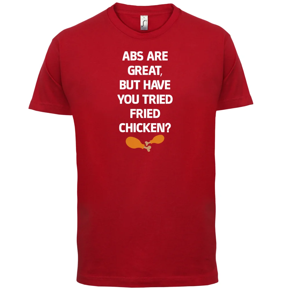 AbsER Are Great FriedER ChickenER - Mens T-Shirt Funny / Diet /Healthy Short Sleeves O-Neck T Shirt Tops Tshirt Homme | Мужская одежда