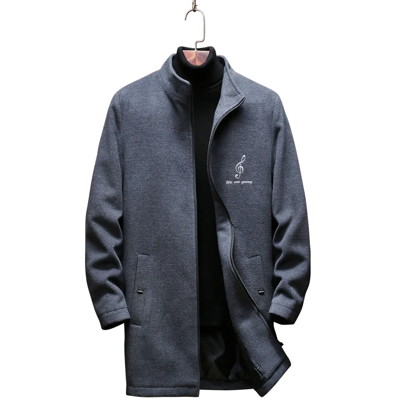 Осенне-зимний Тренч Мужская ветровка высокого качества тонкая куртка для отдыха