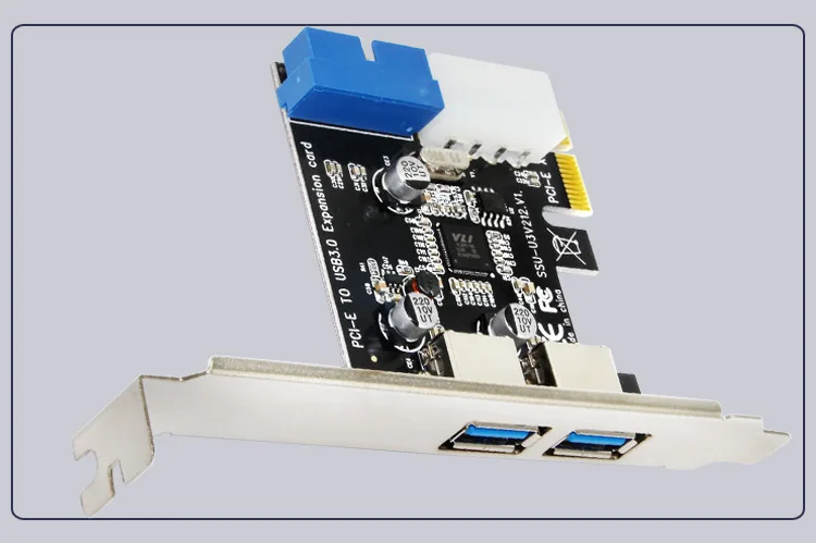 USB 3,0 PCI-E адаптер карты расширения внешний 2 порта USB3.0 концентратор внутренний 19pin Заголовок карта PCI-E 4pin IDE разъем питания