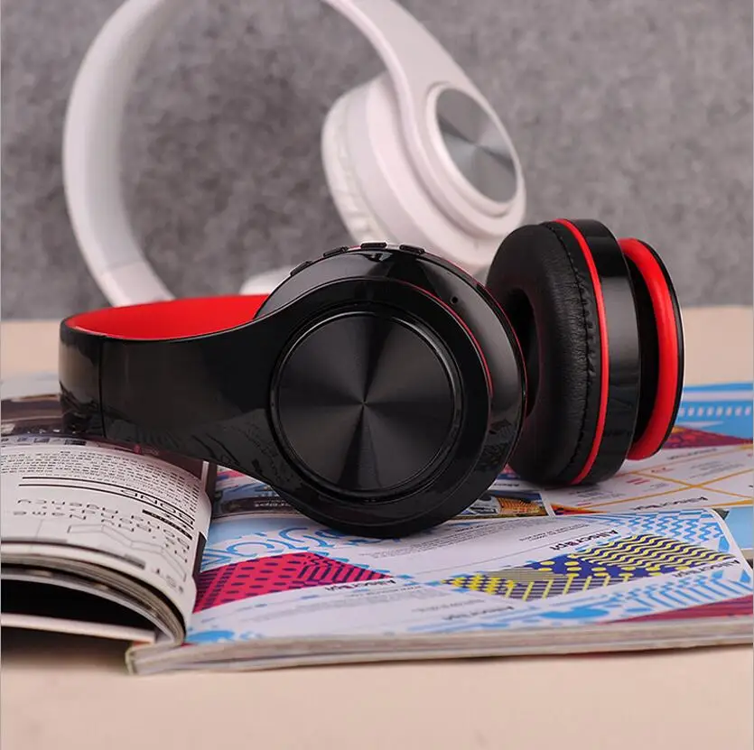 Bluetooth Headphone Over Ear Foldable Hi-Fi Wireless Headset with Mic and Wired Earphone Support SD/TF Card for Cell Phone/PC |