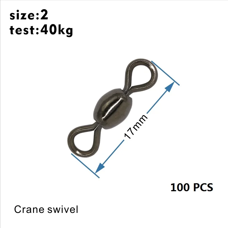 2 100PCS HXY шт(от 200 до 5) Размер(от 10 до 10/0) Вертлюги для рыболовных кранов с твердым кольцом, разъем для рыболовных крючков, аксессуары для рыболовных снастей - Цвет: 2 100PCS