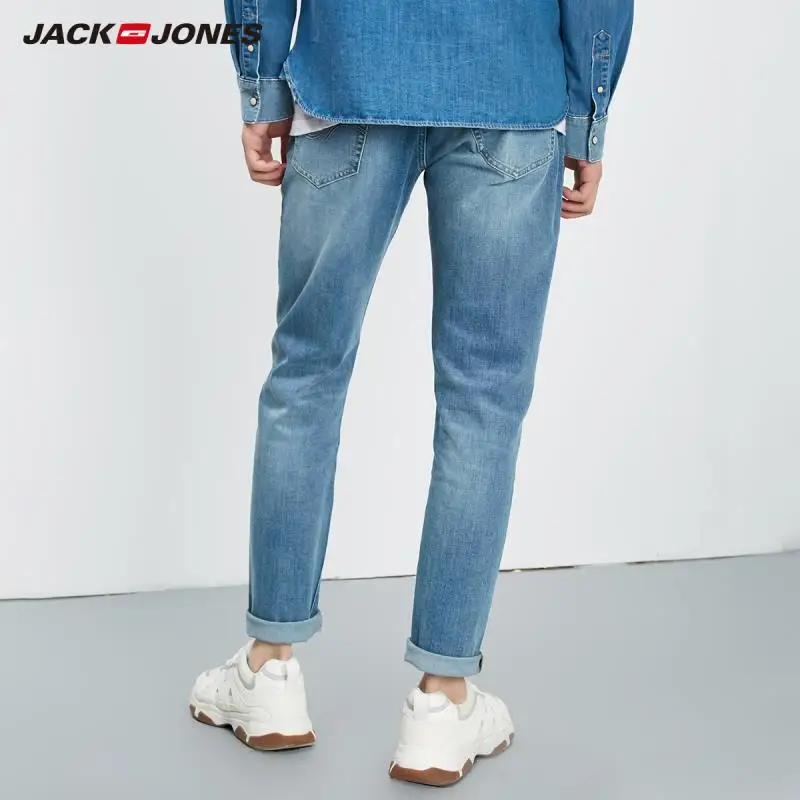 JackJones мужские 2019 стрейч Светильник Цвет Slim Fit обтягивающие джинсы с буквенным