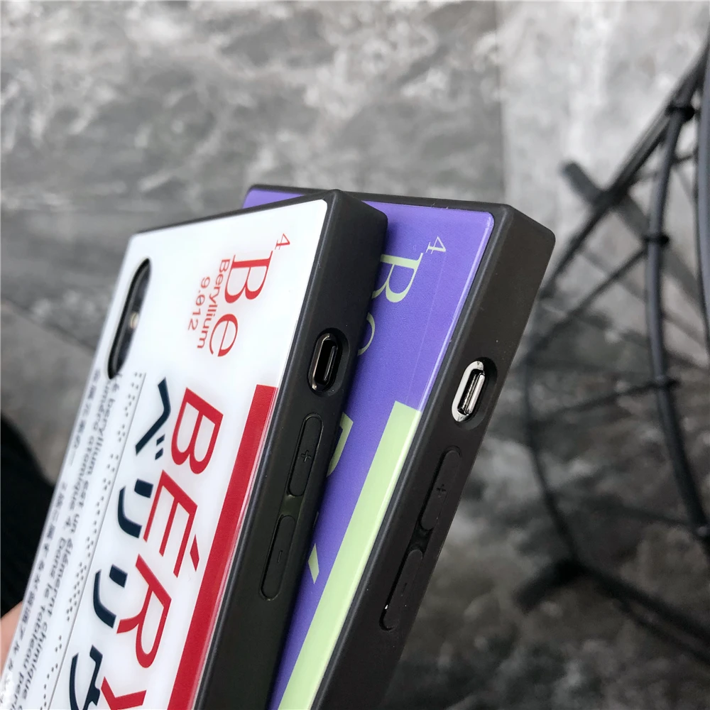 WULAWUKU новые моды японский элементы площадь жесткий чехол для iphone 10X8 8 плюс 7 6 6s