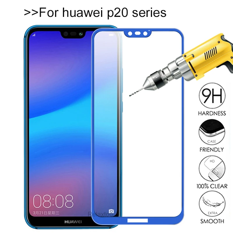 Закаленное стекло для Huawei p20 lite Case Huawey Hauwei p 20 light pro 20pro p20lite bule защита экрана