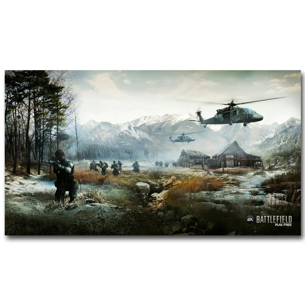 Постер из шелковой ткани battleland BF 1 4 художественных рисунка 13x24 24x43 дюйма горячие