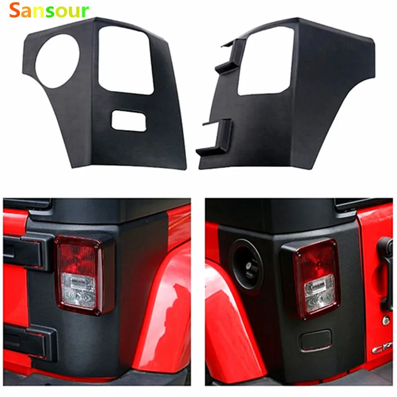 

Car Front Wheel Eyebrow Wrap Angle Tailgate Corner Taillight Decoration Cover Sticker for Jeep Wrangler JK 2007-2017 Accessory
