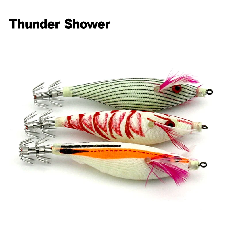 ThunderShower 10 шт. жесткая приманка для рыбалки поддельные Креветки Дерево воблер