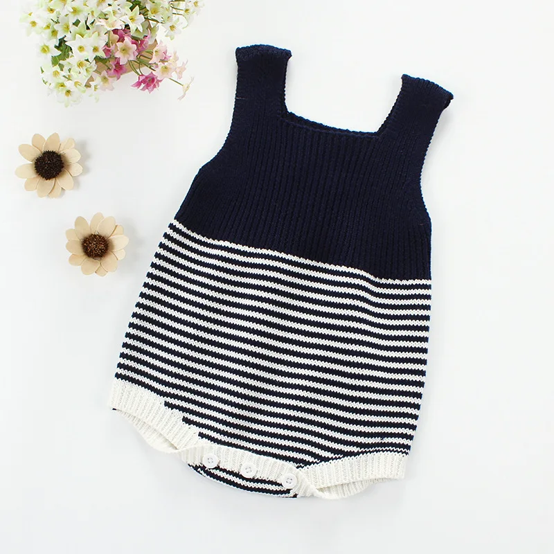 

Knitted Sweater Baby Girls Cotton Knitting Onesie 2019 Autumn baby Outerwear Toddler Infant Coveralls Kids Newborn Jumpsuits