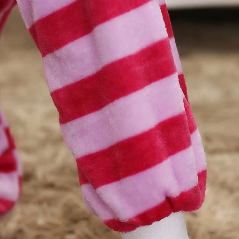 Adult Anime Kigurumi Onesies Cheshire Cosplay Cat Costume Women Animal Blue Stitch Stripe Onepieces Sleepwear Home Clothes Girl