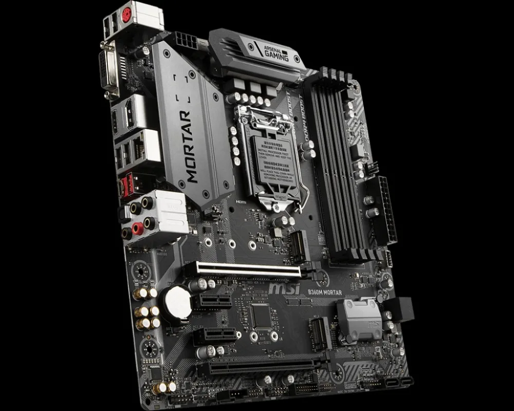MSI B360M Ступка оригинальная материнская плата LGA 1151 DDR4 USB2.0 USB3.1 DVI HDMI 64 Гб B360 настольная материнская плата