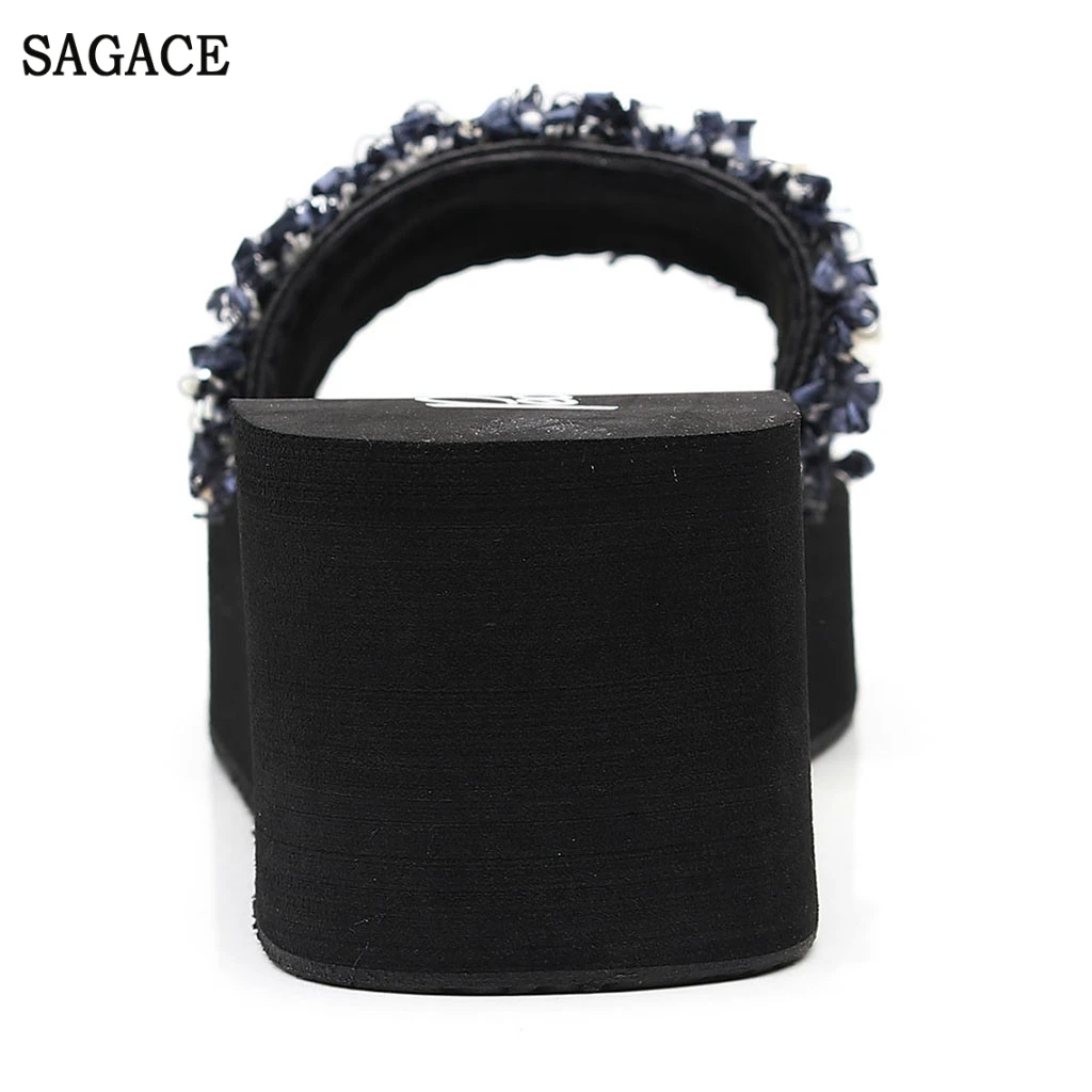 SAGACE/женские модные летние босоножки на танкетке в богемном стиле Пикантные