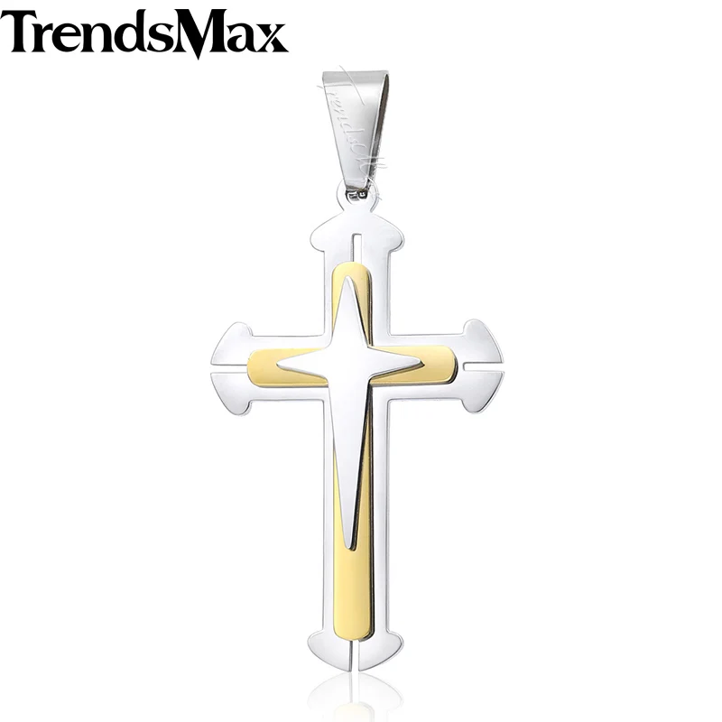 KP180 Trendsmax мужской кулон в виде креста из нержавеющей стали подвески молитва Модные Ювелирные изделия Подарки для мужчин KKPP1 - Окраска металла: KP180