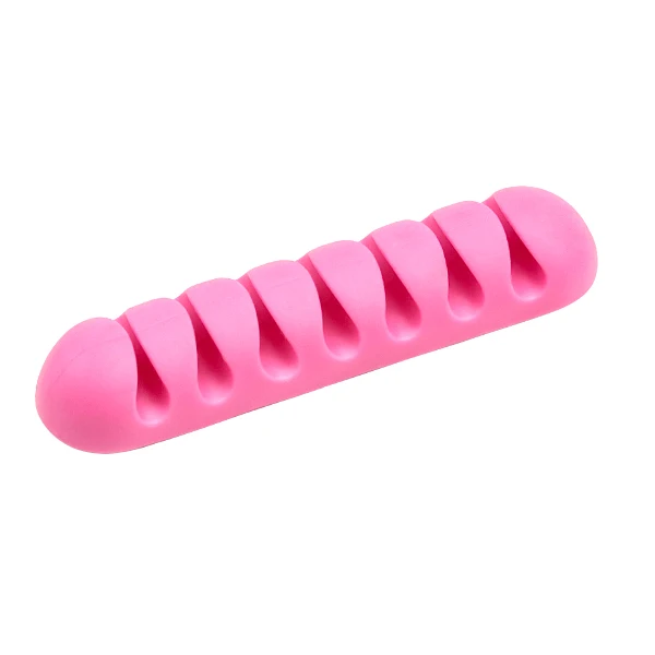 7Holes Pink ACCEZZ устройства для сматывания шнуров, кабели для наушников, органайзер, настольный провод, кремниевое хранилище для телефона, зарядное устройство, держатель шнура, зажимы, 3 и 7 слотов, полоса - Цвет: 7Holes Pink