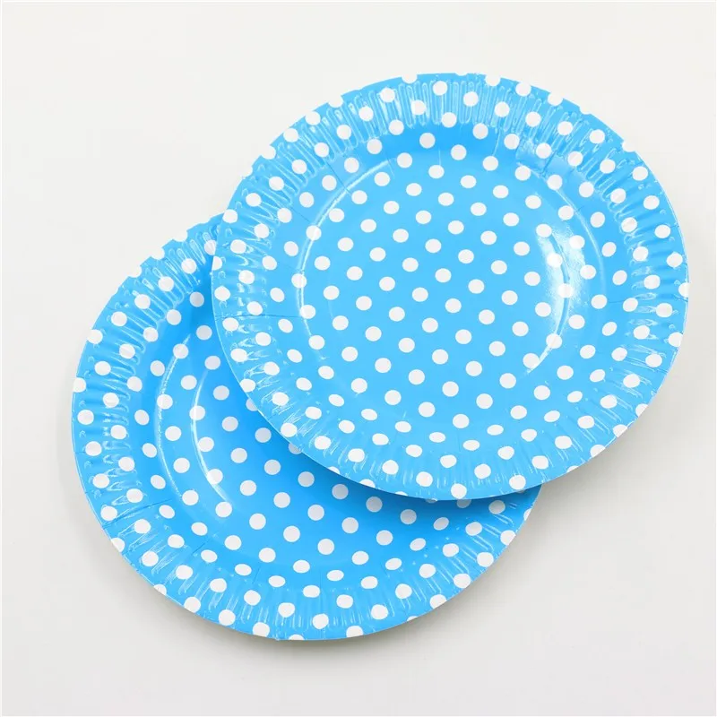 165pc\lot Baby Shower Kids Favors Decoration Plates Blue Polka Dots Tablecloth Paper Cups Birthday Party Napkins Dishes Supplies | Дом и сад
