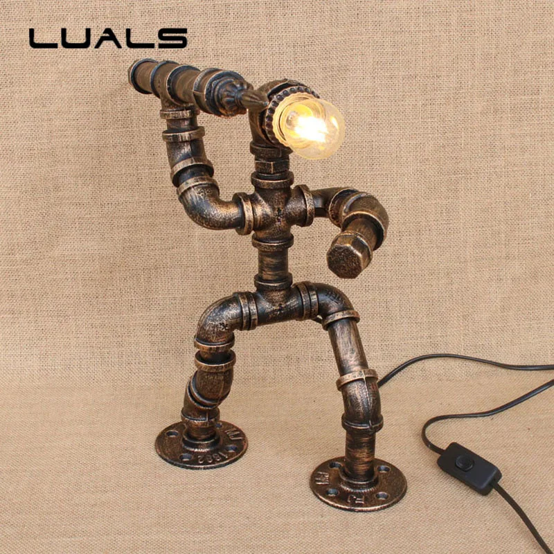 Декоративные роботы настольная лампа в промышленном стиле ретро Настольный