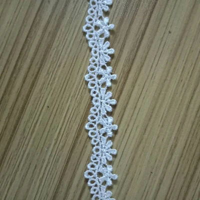 White width 1.8CM 3 ярда черное белое кружево, лента, тесьма, ширина 1,3 см-4,6 см, отделочная ткань, сделай сам, вышитый сетчатый шнур для шитья, украшения, Африканское кружево - Цвет: White width 1.8CM