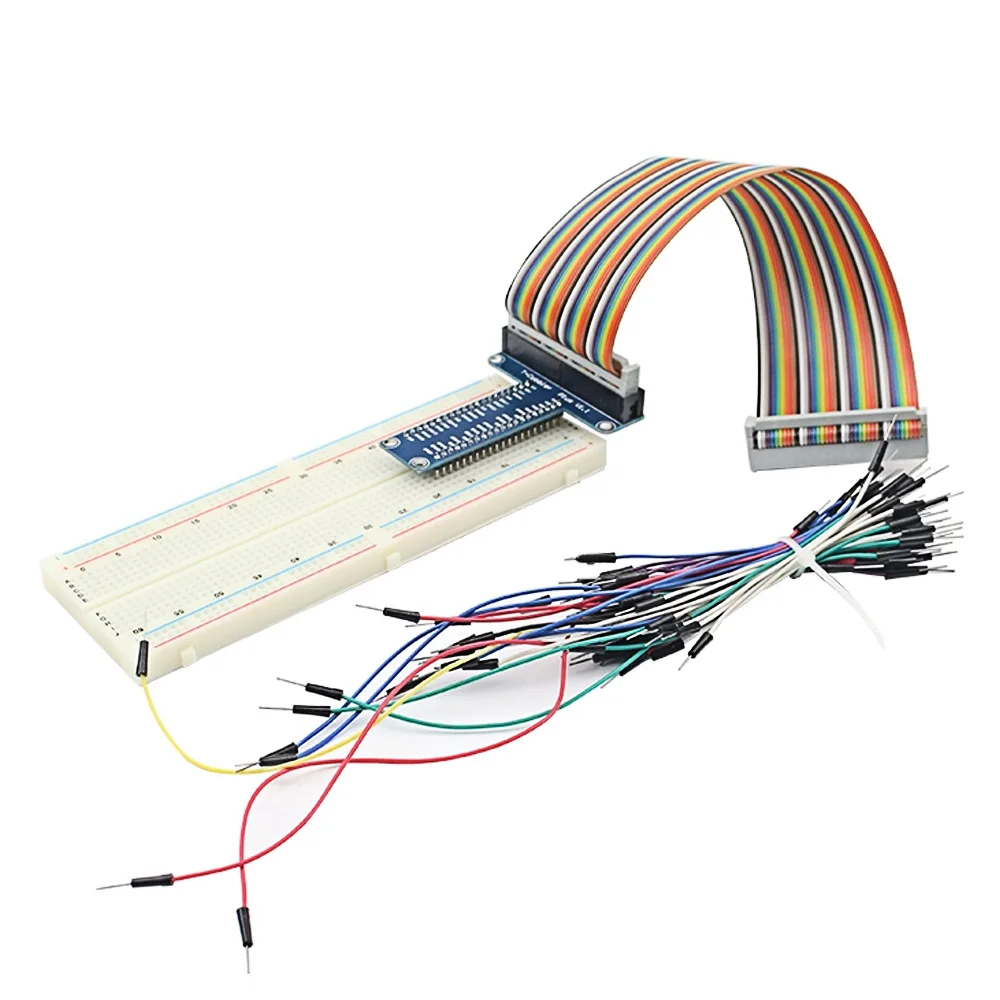 Elisona T тип GPIO Плата расширения DIY макетная плата 40Pin плоский ленточный кабель 65 шт.