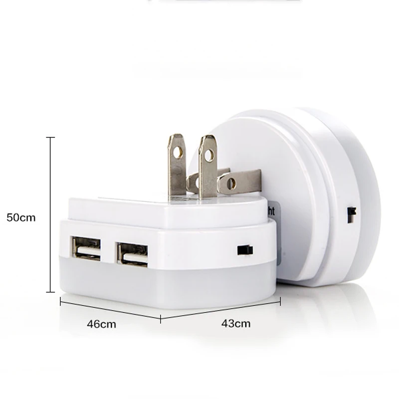 Ночник с двумя USB порсветодиодный для спальни ванной кухни коридора лестницы|led