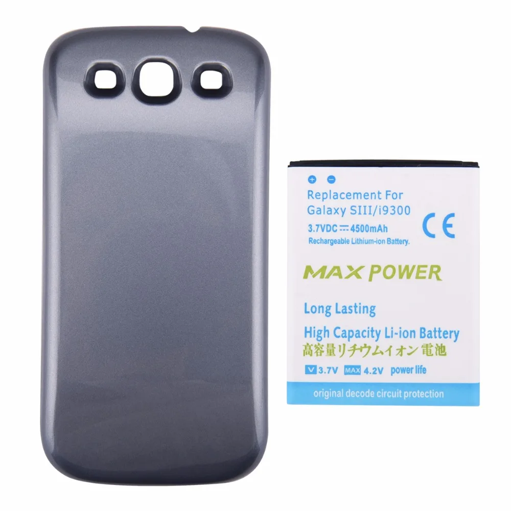 Для Samsung Galaxy S3 i9300 увеличенный резервный аккумулятор 4500 мАч с задней крышкой чехол