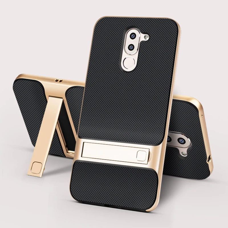 Задняя крышка для Huawei Honor 6X силиконовый термополиуретановый чехол PC 360 3D стенд телефонные футляры Honor6X GR5 Коврики 9 Lite Коврики 9 Коврики 9 Lite - Цвет: Royce Gold