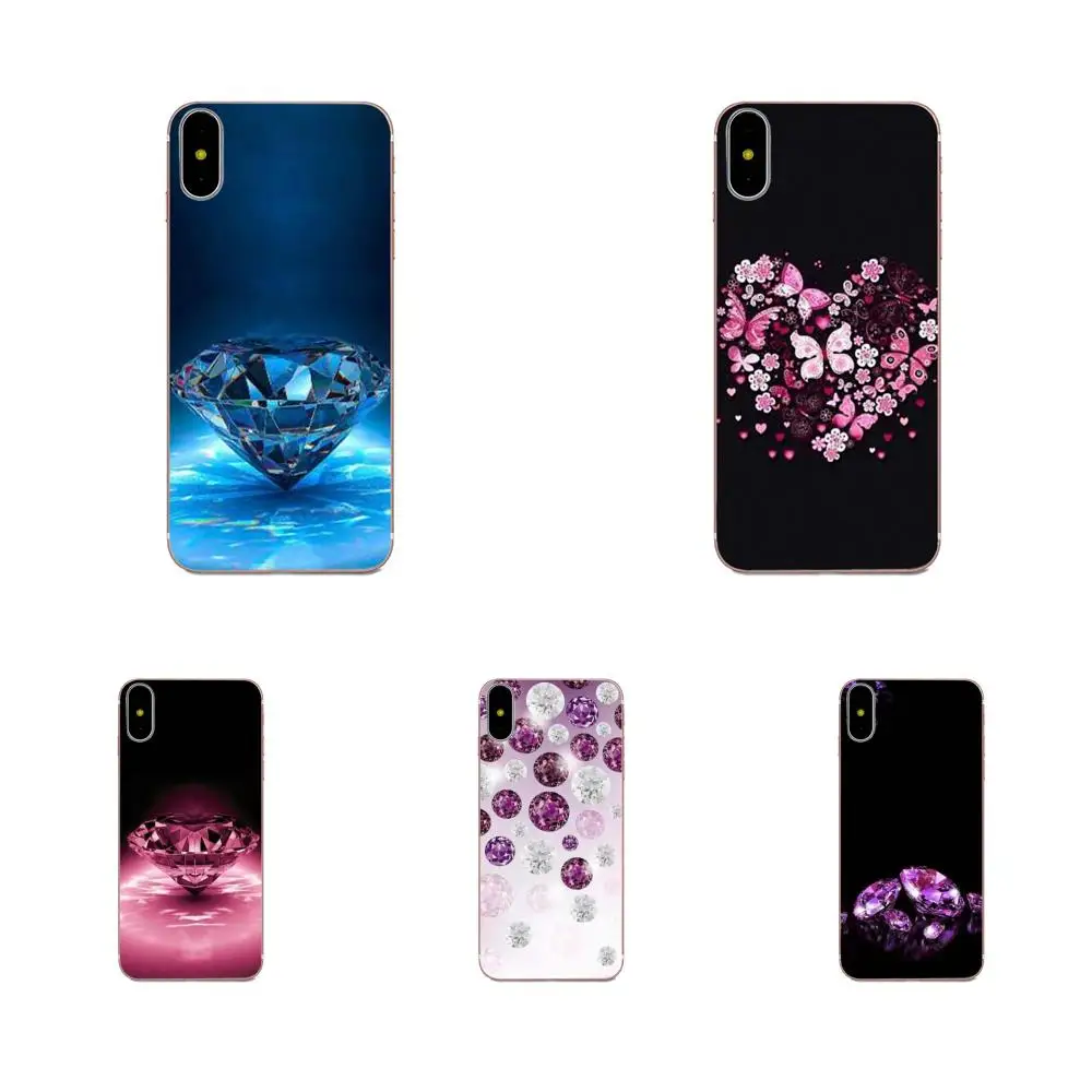 Черный и розовый бриллиант для Sony Xperia Z Z1 Z2 Z3 Z4 Z5 compact Mini M2 M4 M5 T3 E3 E5 XA XA1 XZ Премиум
